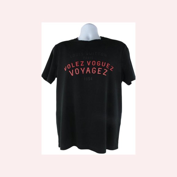 LOUIS VUITTON- VOLEZ VOGUEZ VOYAGEZ Tシャツ | housecleaningmadison.com